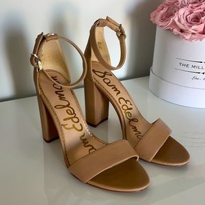 Sam Edelman Yaro Block Heel Sandals in Beige